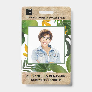 Employee Photo Medical ID Card Logo Personalized  Badge