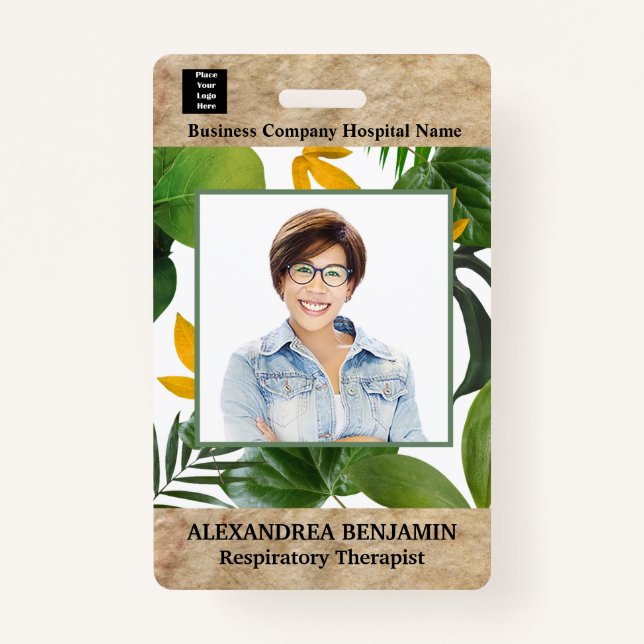 Employee Photo Medical ID Card Logo Personalized  Badge (Front)