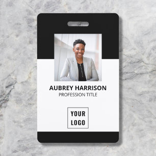 Employee Photo Modern Business Black Badge