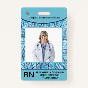 Employee Photo Name Bar Code Logo Badge