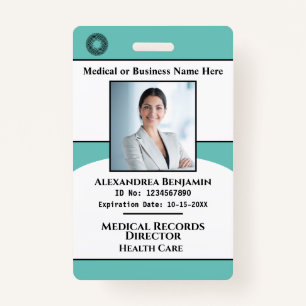 Employee Photo Name Hospital Business ID Card  Badge