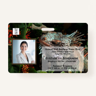 Employee Photo Name Logo Bar Code Business Badge