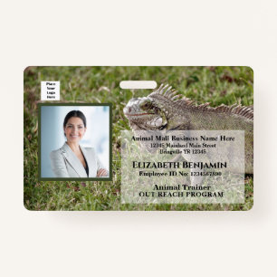 Employee Photo Name Logo Bar Code Business Badge