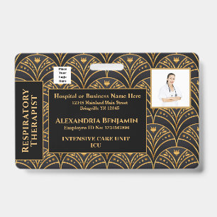 Employee Photo Name Logo Bar Code Hospital Badge