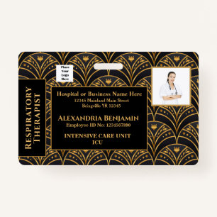 Employee Photo Name Logo Bar Code Hospital Badge