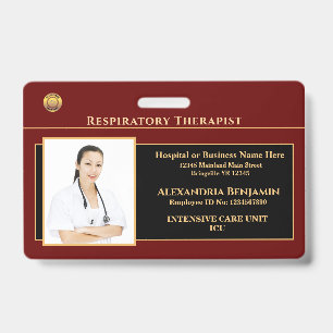 Employee Photo Name Logo Hospital Personalize  Badge