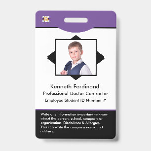 Employee Photo Name Logo Id Card Custom Badge