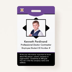 Employee Photo Name Logo Id Card Custom Badge