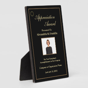 Employee Photo Recognition Appreciation Award Plaque