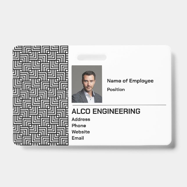 Employee Photo Security Badge (Front)