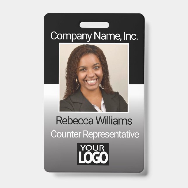 Employee Picture Badge - Black (Front)