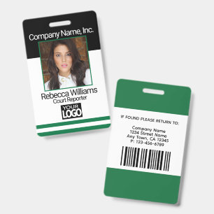 Employee Picture Badge - Dark Green