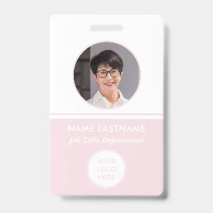 Employee Pink Logo ID Badge