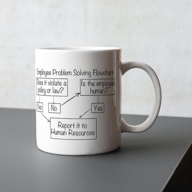 Employee Problem Solving Flowchart Human Resources Coffee Mug (Creator Uploaded)