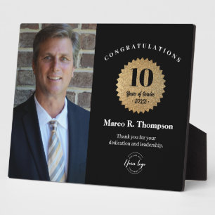 Employee Recognition 10 Year service Custom Photo Plaque