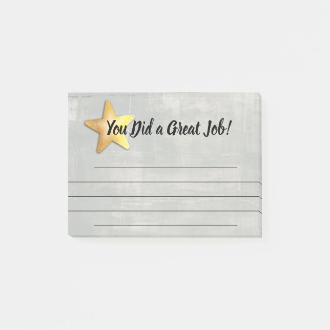 Employee recognition award great job post-it notes (Front)