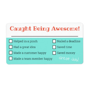 Employee recognition board awesome checklist award