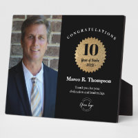 Employee Recognition Photo 10 Year service Custom