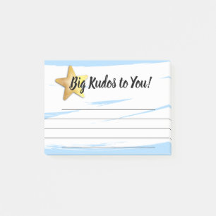 Employee recognition post-it award big kudos notes