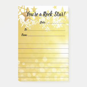 Employee recognition post-it award rock star notes