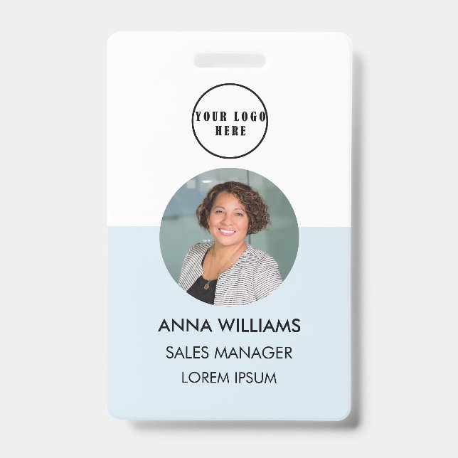 employee round Photo ID Badge (Front)