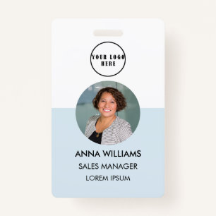 employee round Photo ID Badge