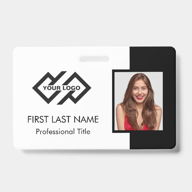Employee Staff ID | Teal Logo Photo ID Badge (Front)