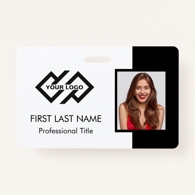 Employee Staff ID | Teal Logo Photo ID Badge (Front)