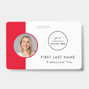 Employee Staff ID   Teal Logo Photo ID Badge