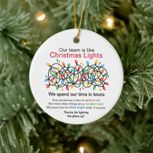 Employee Team Appreciation Boss Manager Work Ceramic Ornament