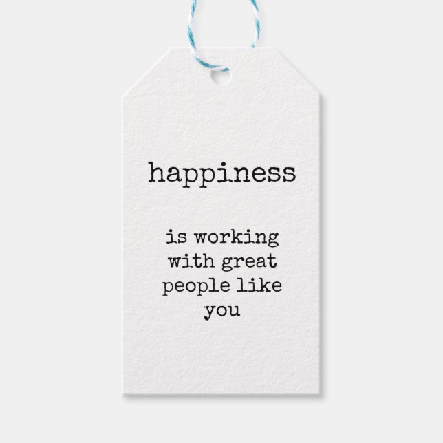 Employee, Team, Staff Appreciation Gift Tag (Front)