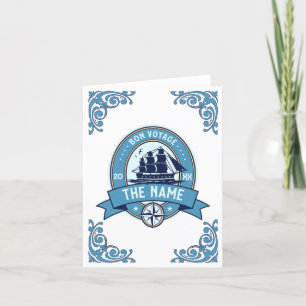 Employee thank you Bon Voyage Farewell Card