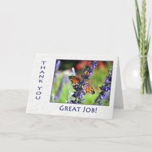 Employee Thank You Butterfly and Flowers