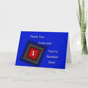 Employee Thank You Great Job Card