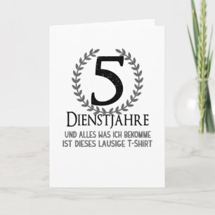 Employees 5 Year Company Celebration Company Card