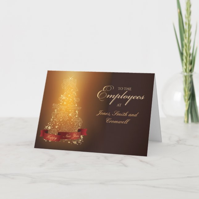 Employees Custom Business Thank You at Christmas Card (Front)