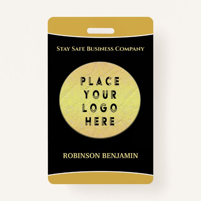  Employees ID Business Logo Branding Custom Card Badge (Front)