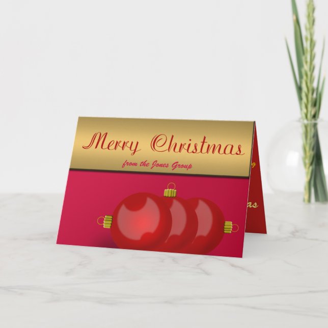 Employer, Project Manager, Team Leader Christmas Holiday Card (Front)