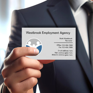 Employment Agency Modern Business Cards
