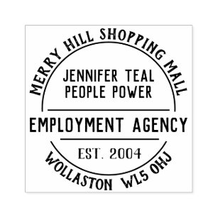 Employment Agency Rubber Stamp