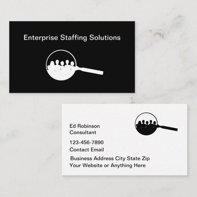 Employment Business Staffing Services Business Card (Front/Back)