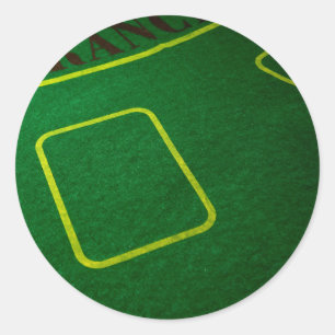 Emply Poker Table Closeup Classic Round Sticker