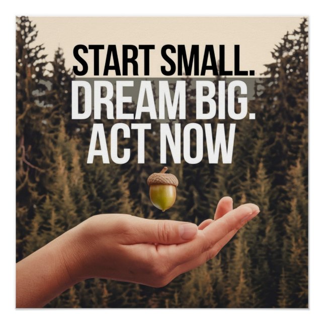 Empower Your Dreams Start Small Act Now Poster (Front)