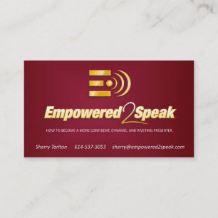 Empowered2Speak Business Cards