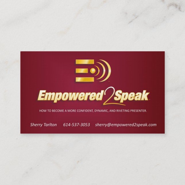 Empowered2Speak Business Cards (Front)