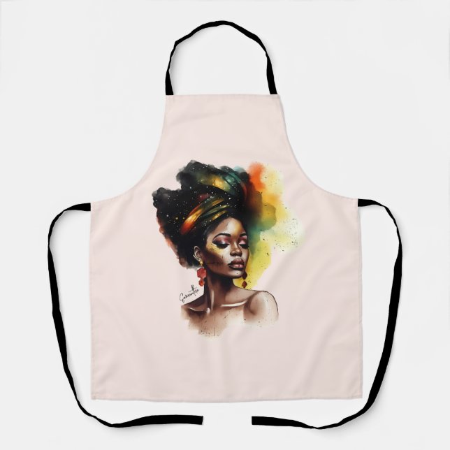 Empowered African-American Woman (2) Apron (Front)