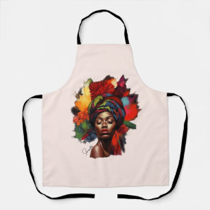 Empowered African-American Woman Apron