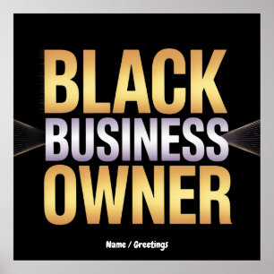 Empowered Black Business Owner Women Celebrating  Poster