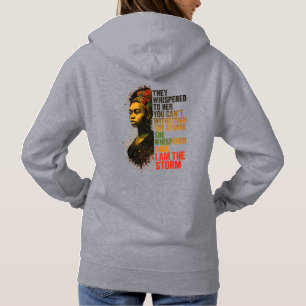Empowered Black Woman In Bold Pan-African Colours Hoodie