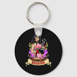Empowered Latina Woman Boxing Kickboxing Girl Fitn Keychain